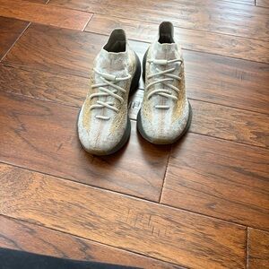 Yeezy Tan and Gray Sneakers